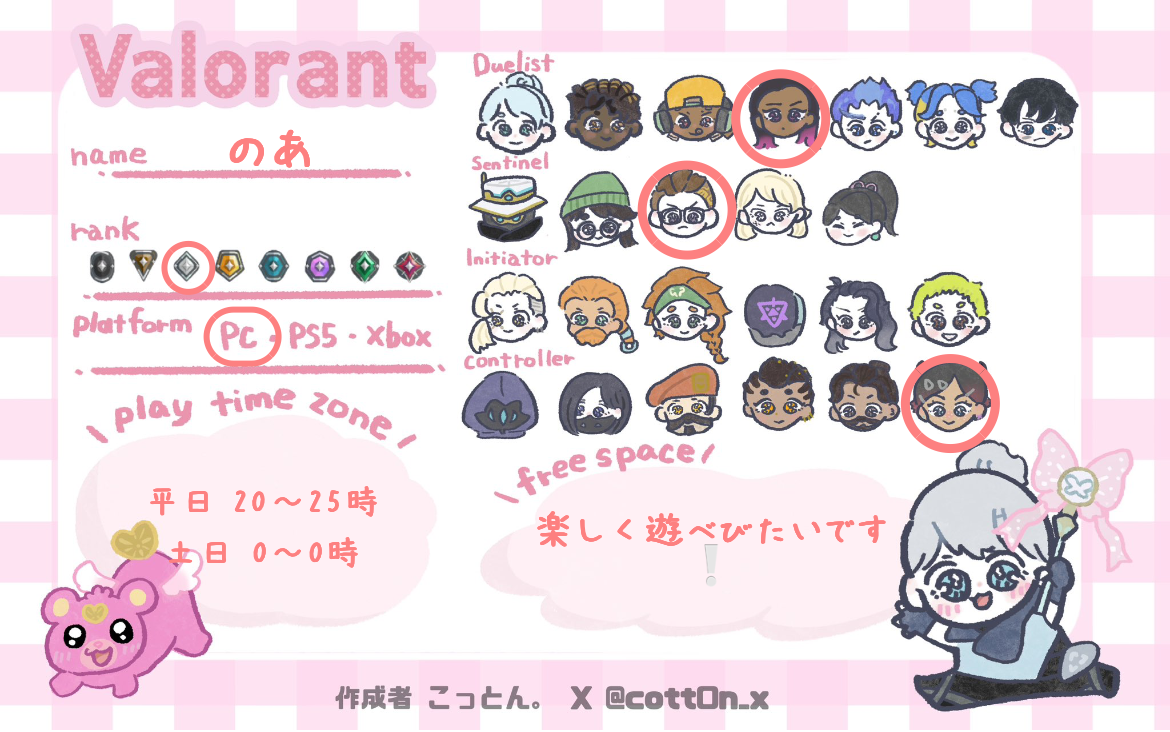 のあさんの自己紹介カード