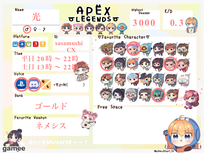 光さんの自己紹介カード