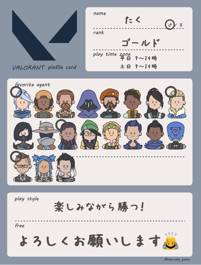 たくさんの自己紹介カード