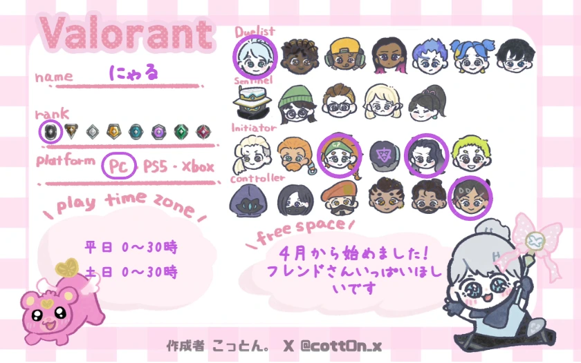 にゃるさんの自己紹介カード