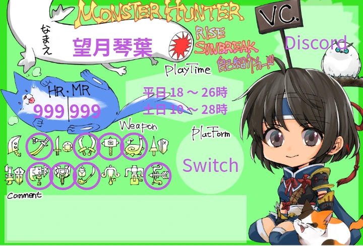 望月琴葉さんの自己紹介カード