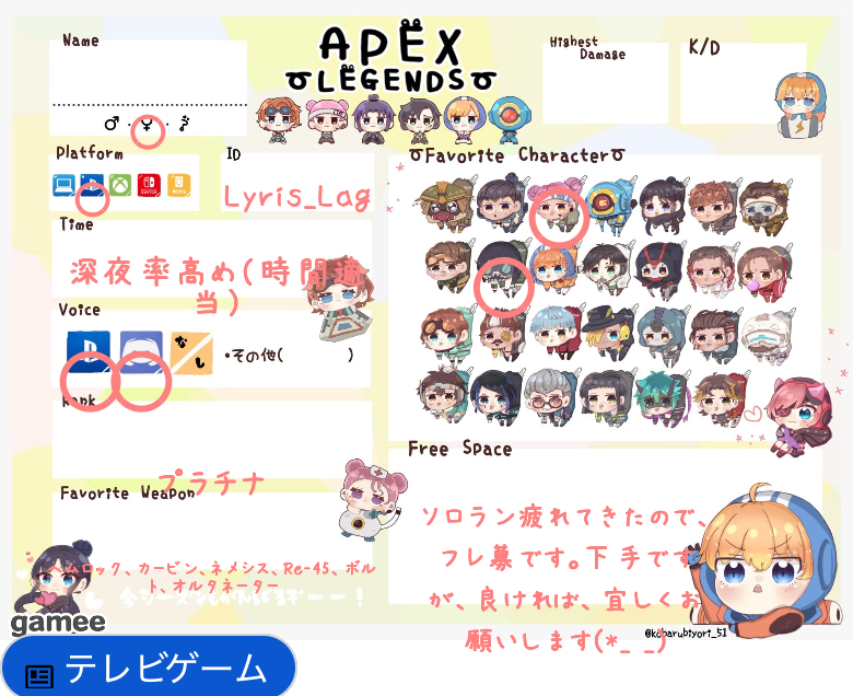 さんの自己紹介カード