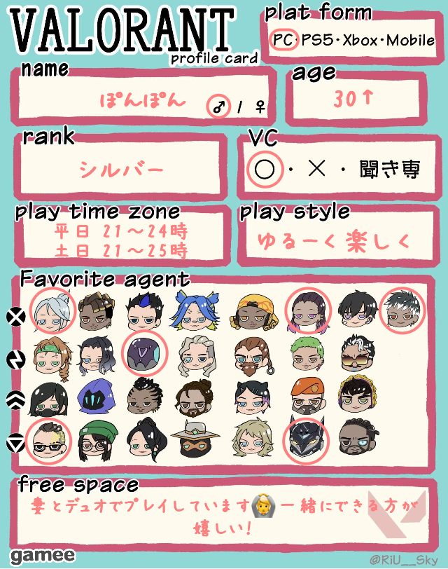 ぽんぽんさんの自己紹介カード