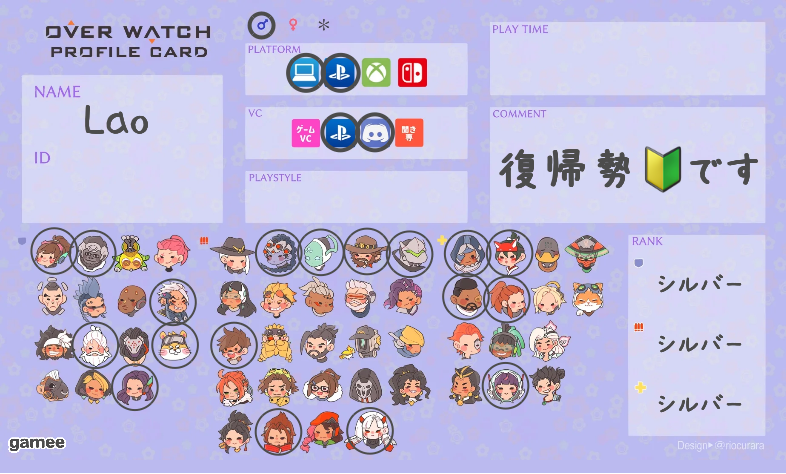 Laoさんの自己紹介カード
