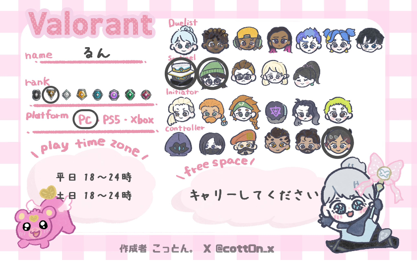 るんさんの自己紹介カード