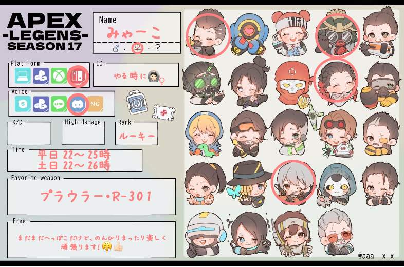 みゃーこさんの自己紹介カード