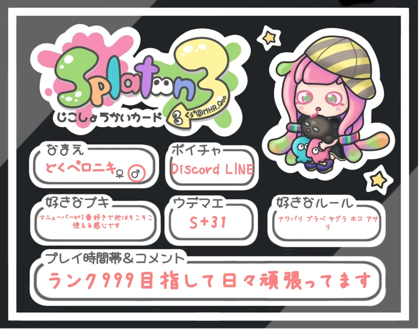 どくペロニキさんの自己紹介カード
