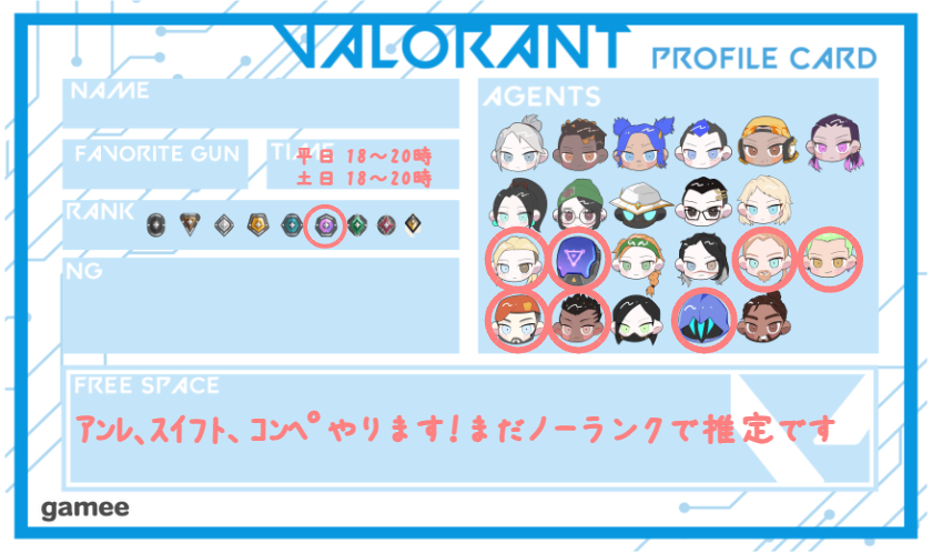 さんの自己紹介カード