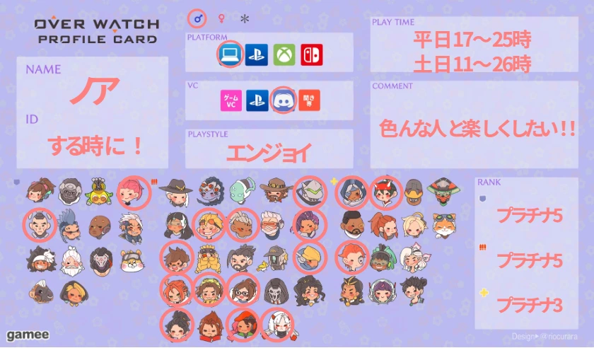 ノアさんの自己紹介カード