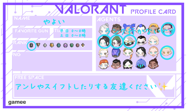 やよいさんの自己紹介カード