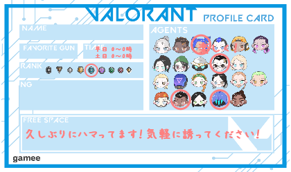 さんの自己紹介カード