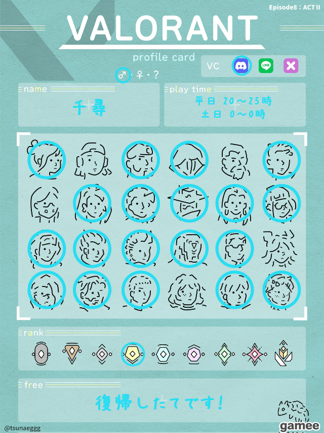 千尋さんの自己紹介カード
