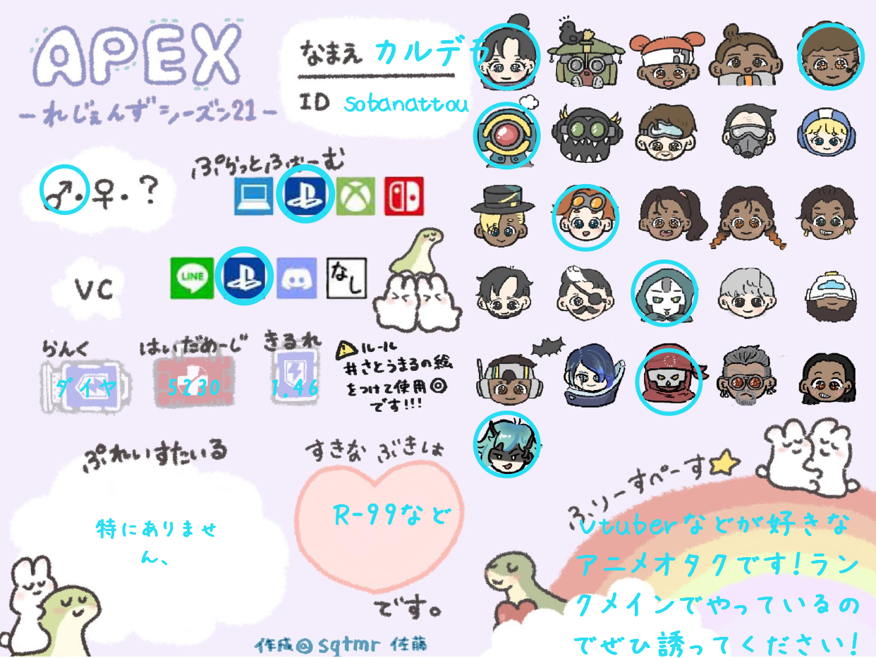 カルデラさんの自己紹介カード