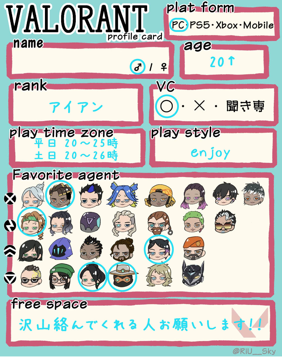 さんの自己紹介カード