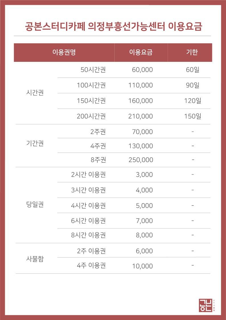 공본스터디카페 의정부흥선가능센터