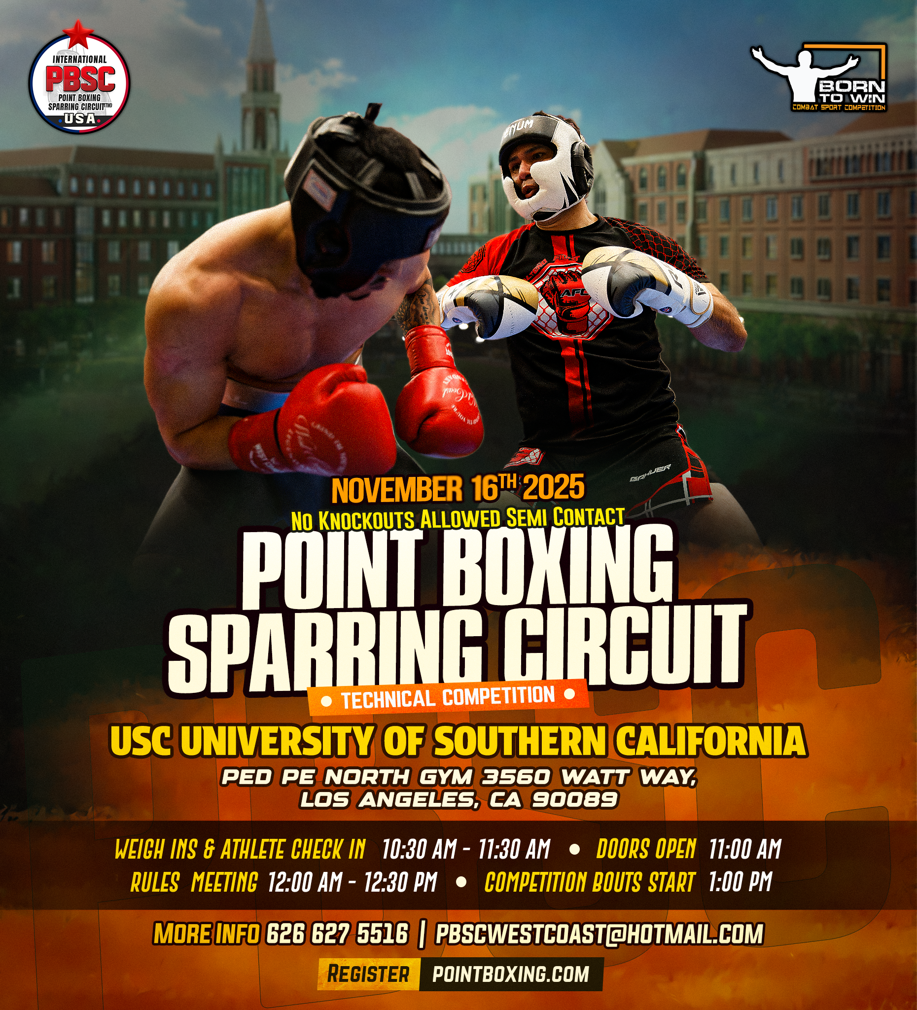 PBSC POINT BOXING SPARRING CIRCUIT - USC LOS ANGELES, CA