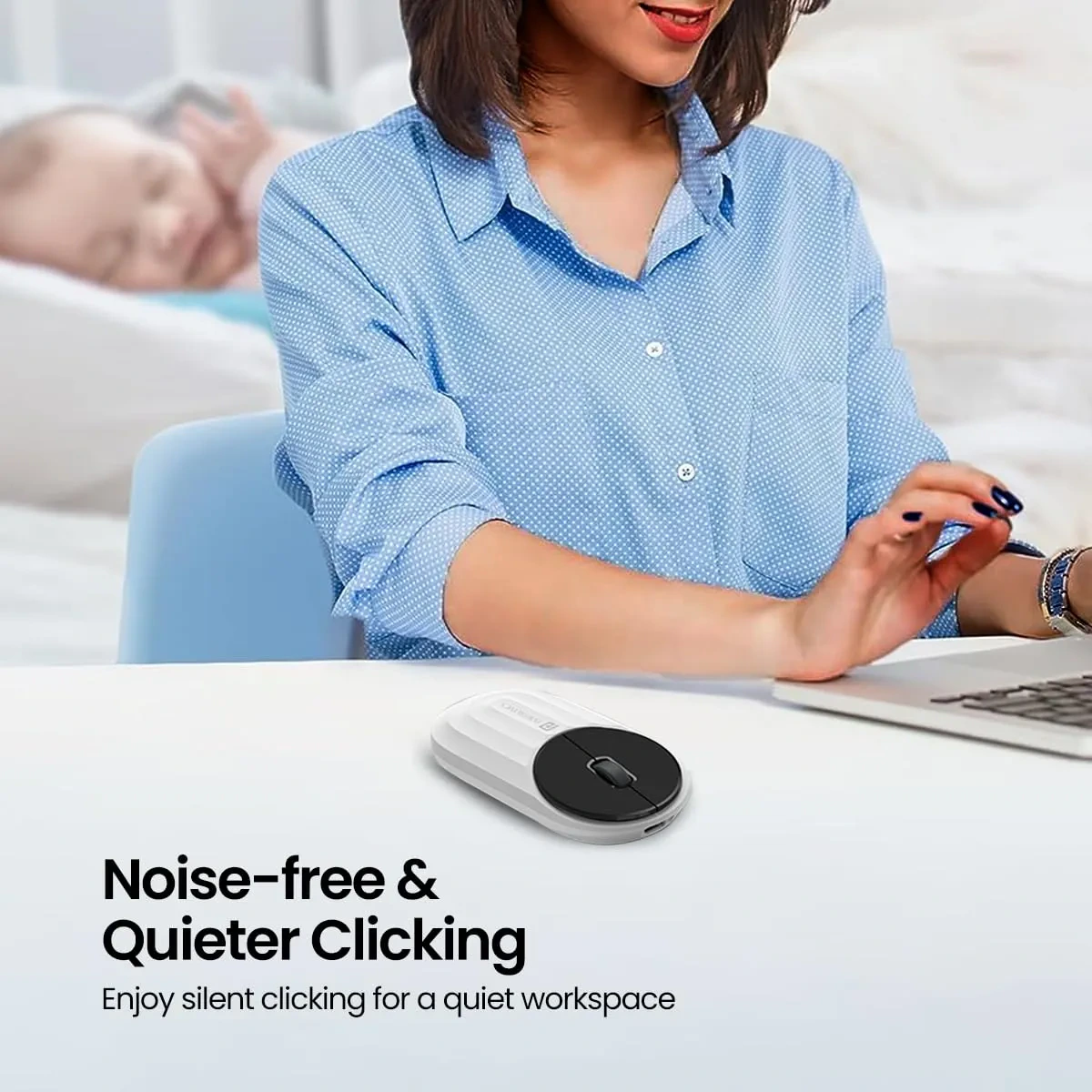 Portronics Toad 6 Bluetooth Wireless Mouse with 2.4 GHz USB Receiver view 4