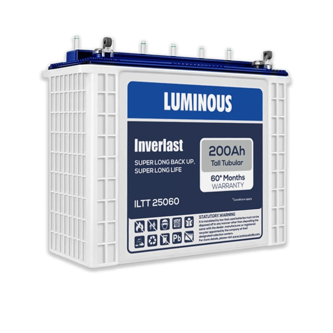 LUMINOUS 60 Months Warranty Tubular Inverter Battery (200 Ah, ILTT25060)