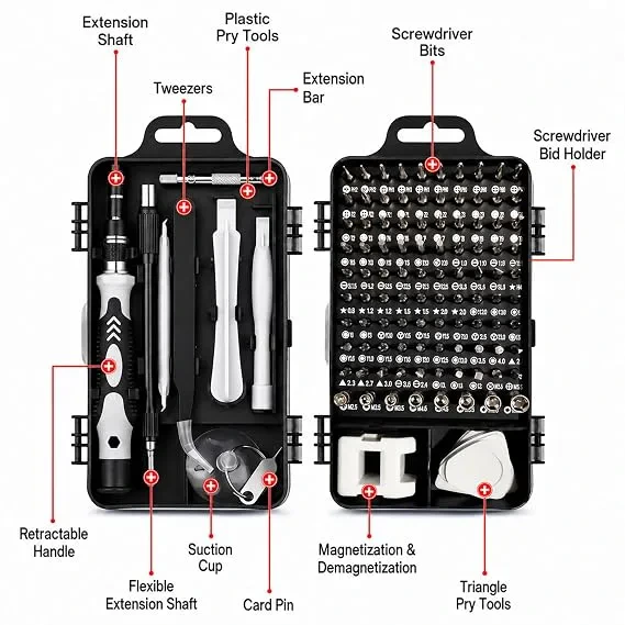 Spartan 115 In 1 Multifunctional Precision Portable Screwdriver Set view 2