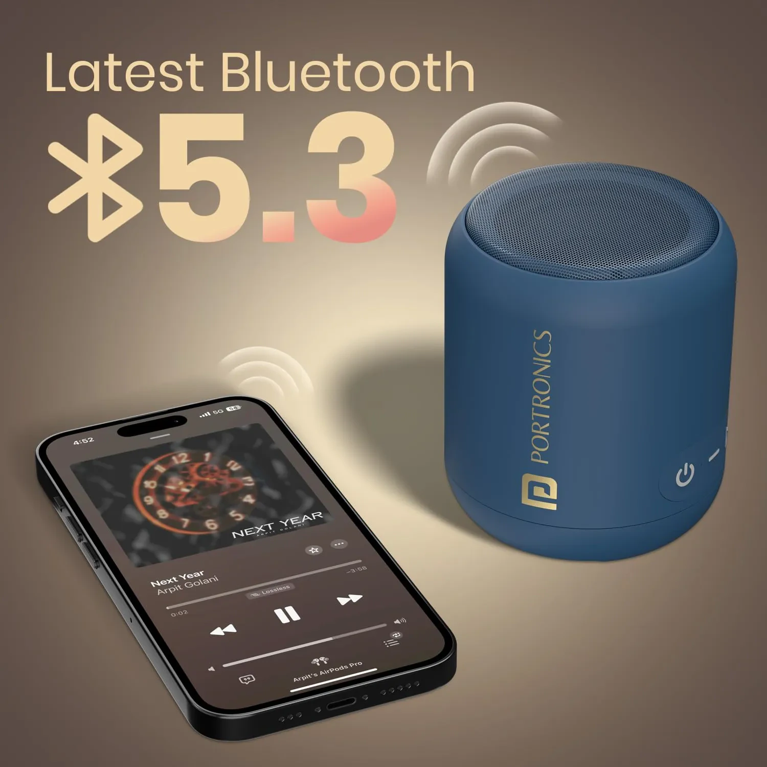 Portronics SoundDrum 1 12W TWS Portable Bluetooth Speaker with Powerful Bass