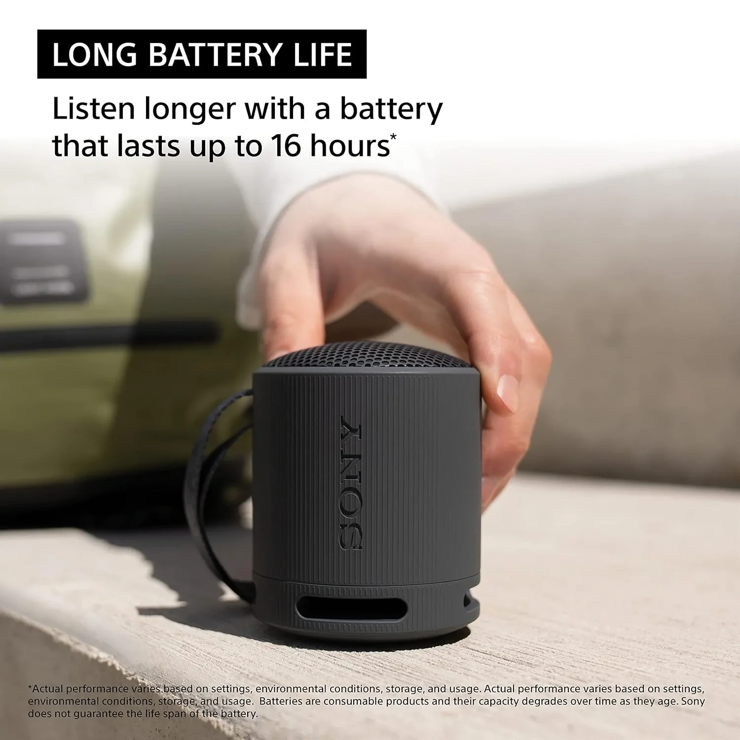 Sony SRS-XB100 Wireless Bluetooth Portable Lightweight Super-Compact Travel Speaker view 4