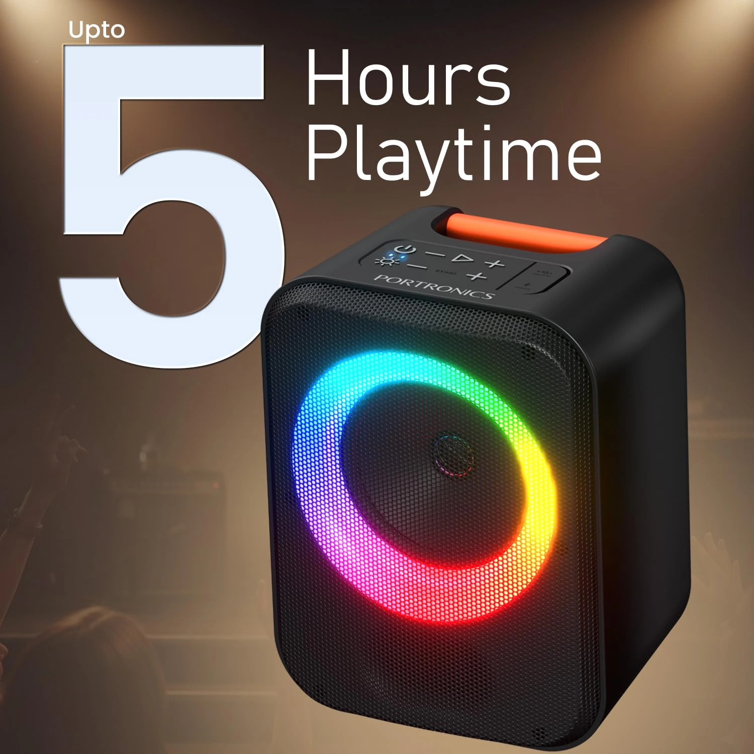Portronics 30W Apollo 30 Wireless Bluetooth Portable Speaker with Wireless Karaoke Mic