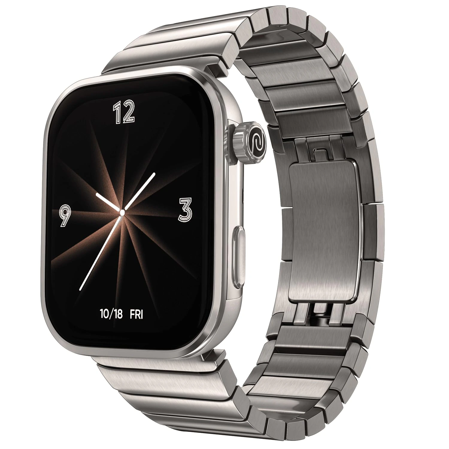 Noise Pro 6 Max Smart Watch:Intelligent AI, Endless AI Watch Faces, AI Companion, 1.96” AMOLED, Stainless Steel Build, Built-in GPS, 5 ATM, EN2 Processor, for iOS & Android(Pure Titanium)