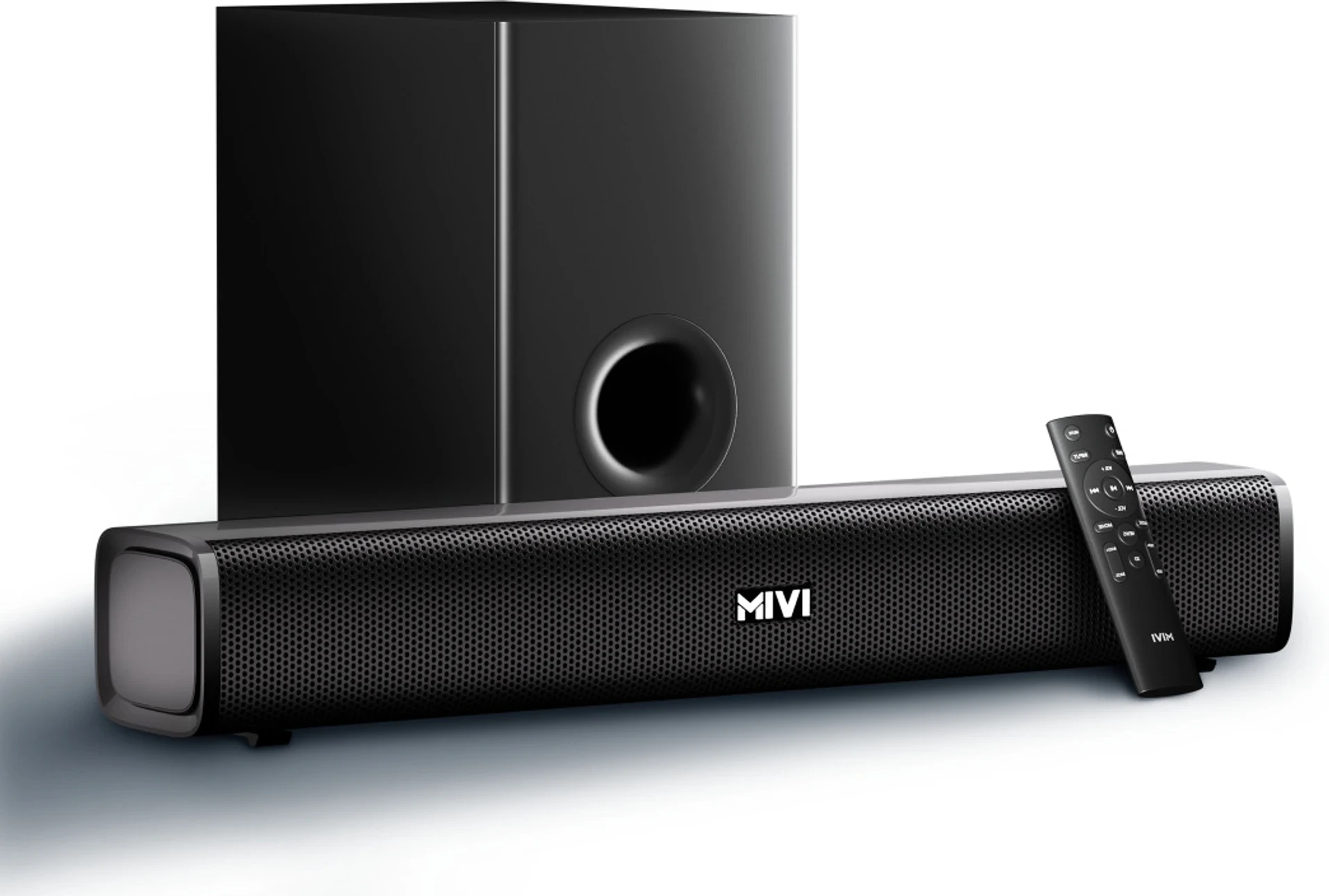 Mivi Fort Sonic 150 Soundbar, 2.1 Channel, Multi-Input & EQ Modes, BT v5.1 150 W Bluetooth Soundbar (Black, Silver, 2.1 Channel)
