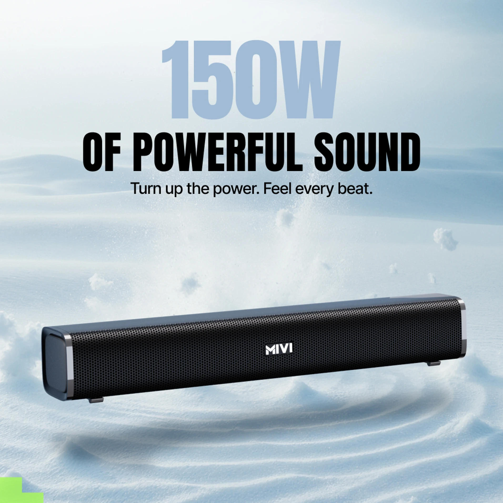 Mivi Fort Sonic 150 Soundbar, 2.1 Channel, Multi-Input & EQ Modes, BT v5.1 150 W Bluetooth Soundbar (Black, Silver, 2.1 Channel) view 4