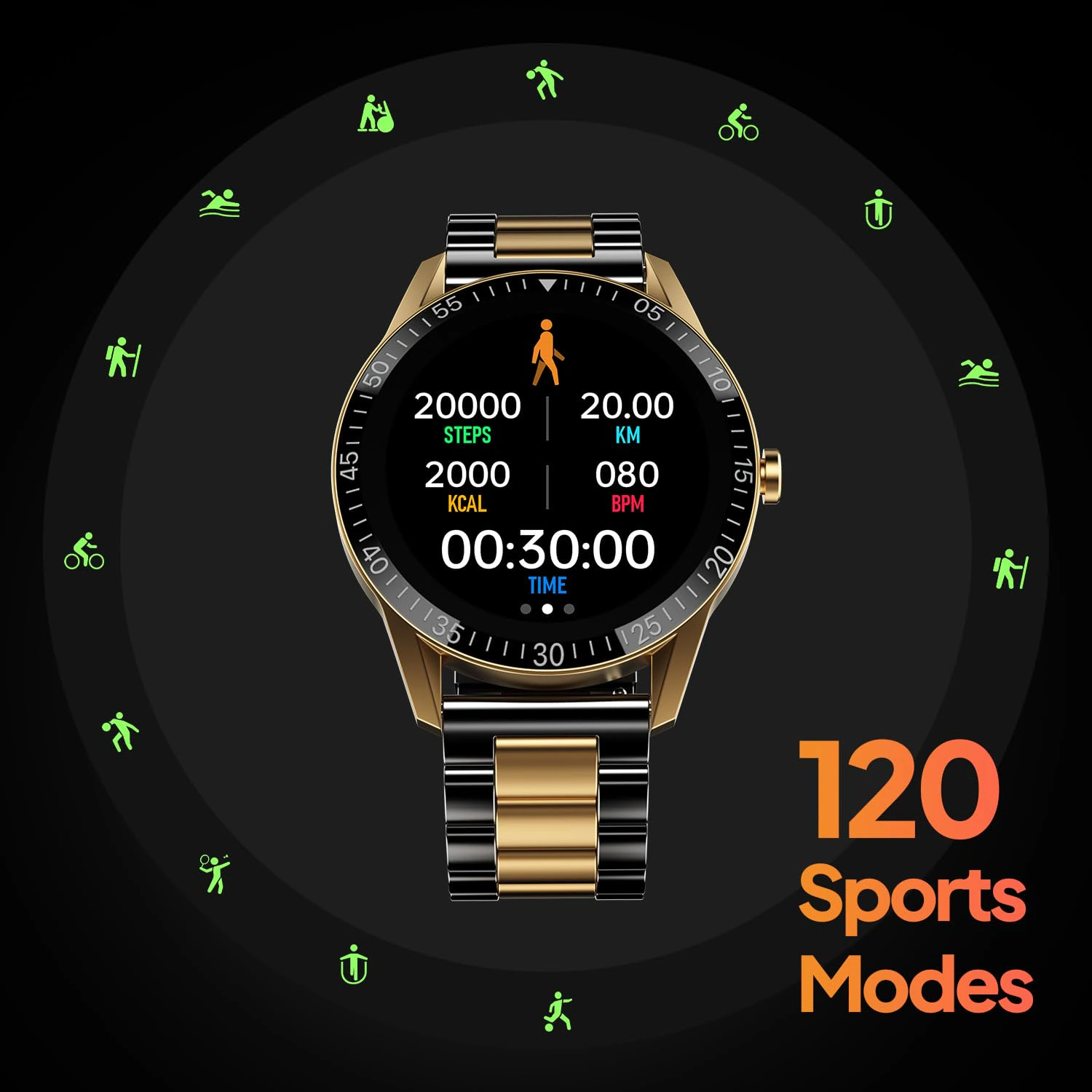 Fire-Boltt Talk Round Bluetooth Calling Smart Watch, 1.39”TFT Display, AI Outfit Watch Face, 2 Looks in 1 Watch, Extra Straps at ₹99, 120+ Sports Modes, Smartwatch for Men & Women (Black) view 3