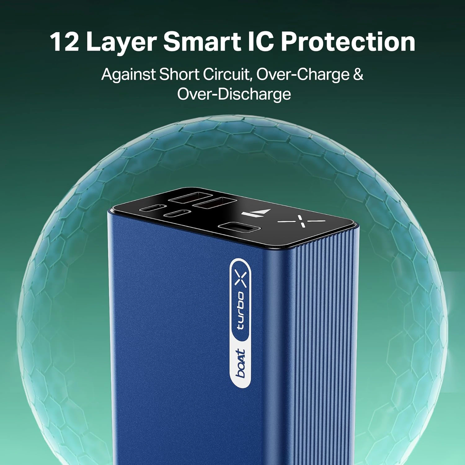 Boat EnergyShroom PB665 Turbo X, 30000mAh Laptop Powerbank w/ 65W Turbo Fast Charging, 100W high-Speed Cable.