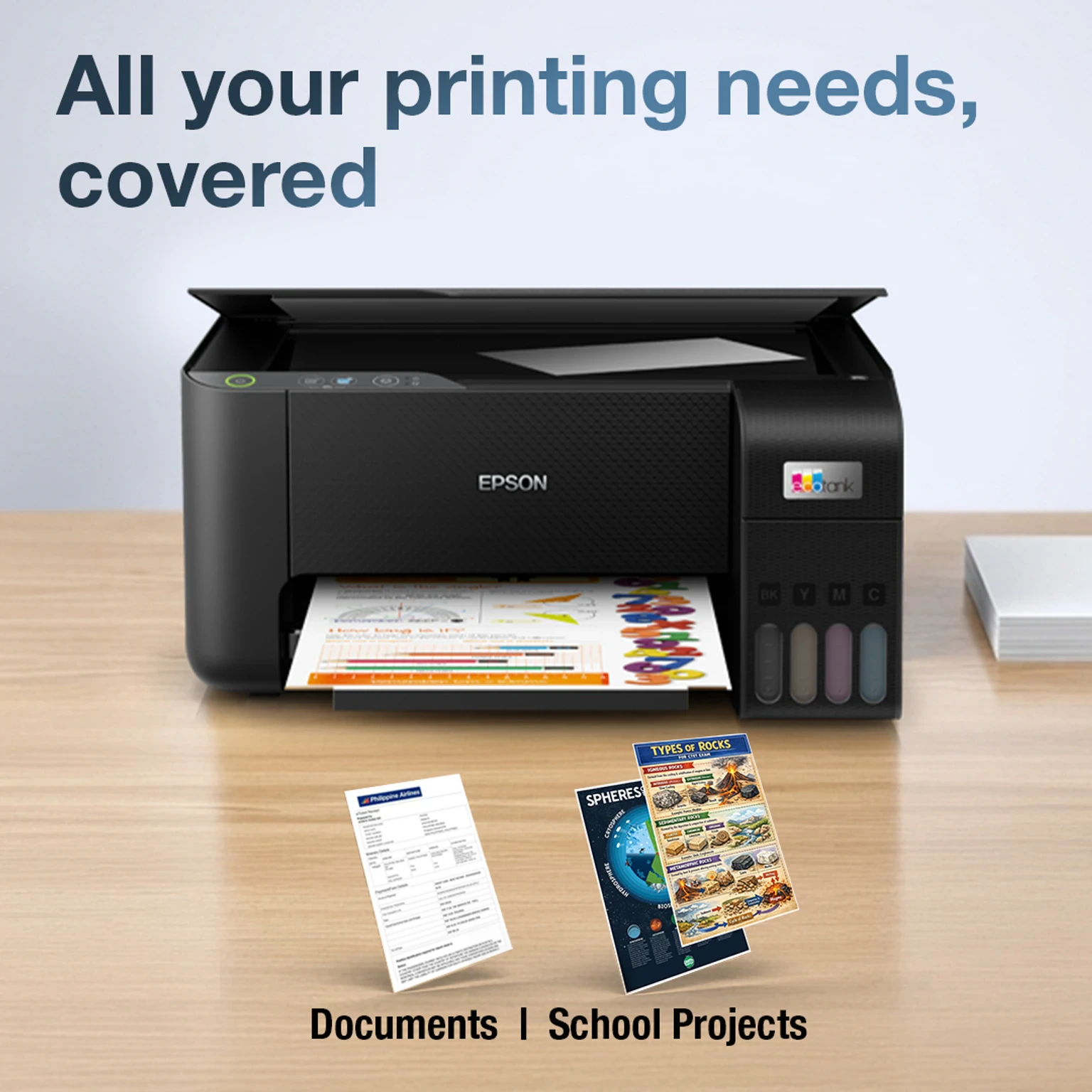 Epson EcoTank L3210 A4 All-in-One Ink Tank Printer view 3