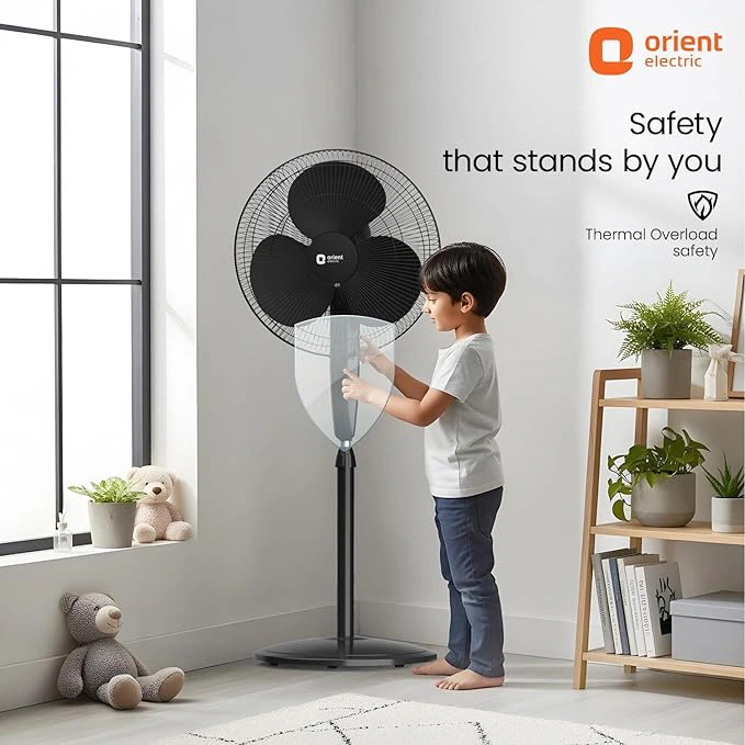 Orient Electric Stand 81 400 MM Pedestal Fans | 100% Copper Motor, High Air Delivery | Millitary Grade Guard | view 3