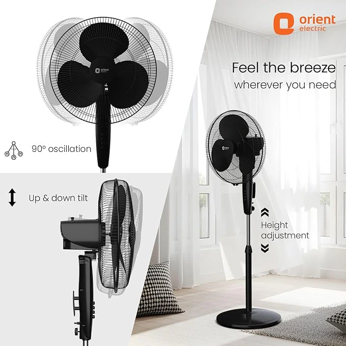 Orient Electric Stand 81 400 MM Pedestal Fans | 100% Copper Motor, High Air Delivery | Millitary Grade Guard | view 4