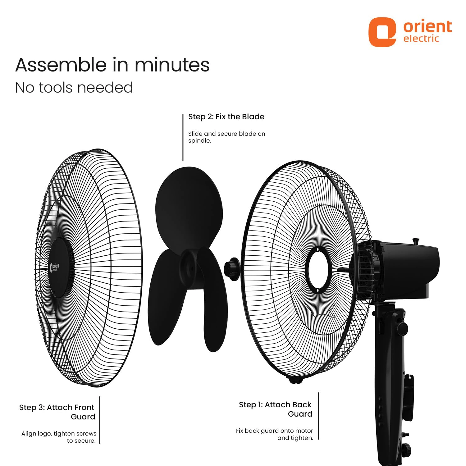 Orient Electric Stand 81 400 MM Pedestal Fans | 100% Copper Motor, High Air Delivery | Millitary Grade Guard | view 6