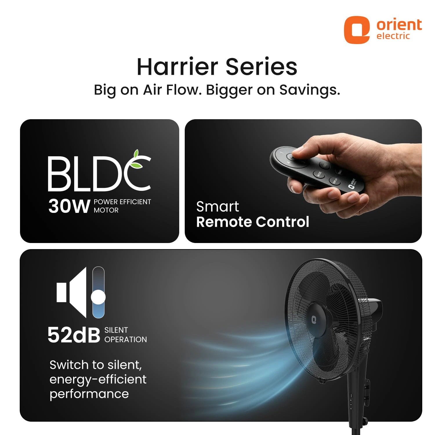 Orient Electric Harrier BLDC Stand Fan with Remote | view 2