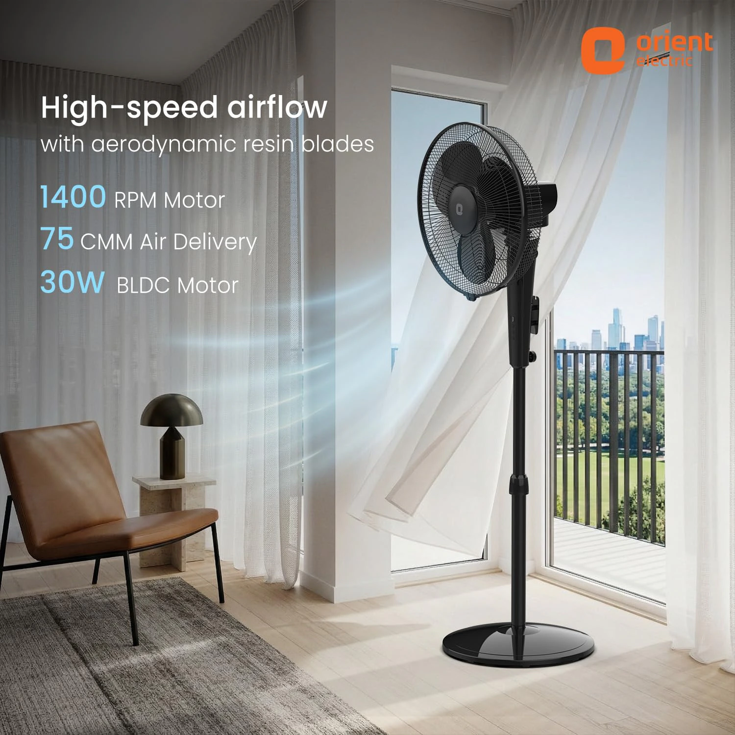 Orient Electric Harrier BLDC Stand Fan with Remote | view 3