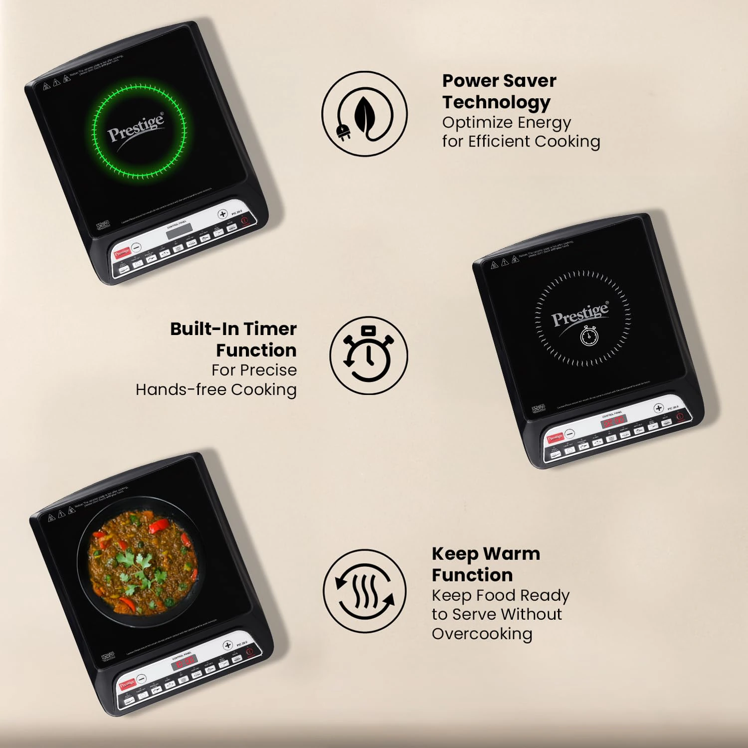 Prestige PIC 20 1600 Watts Induction Cooktop | view 7
