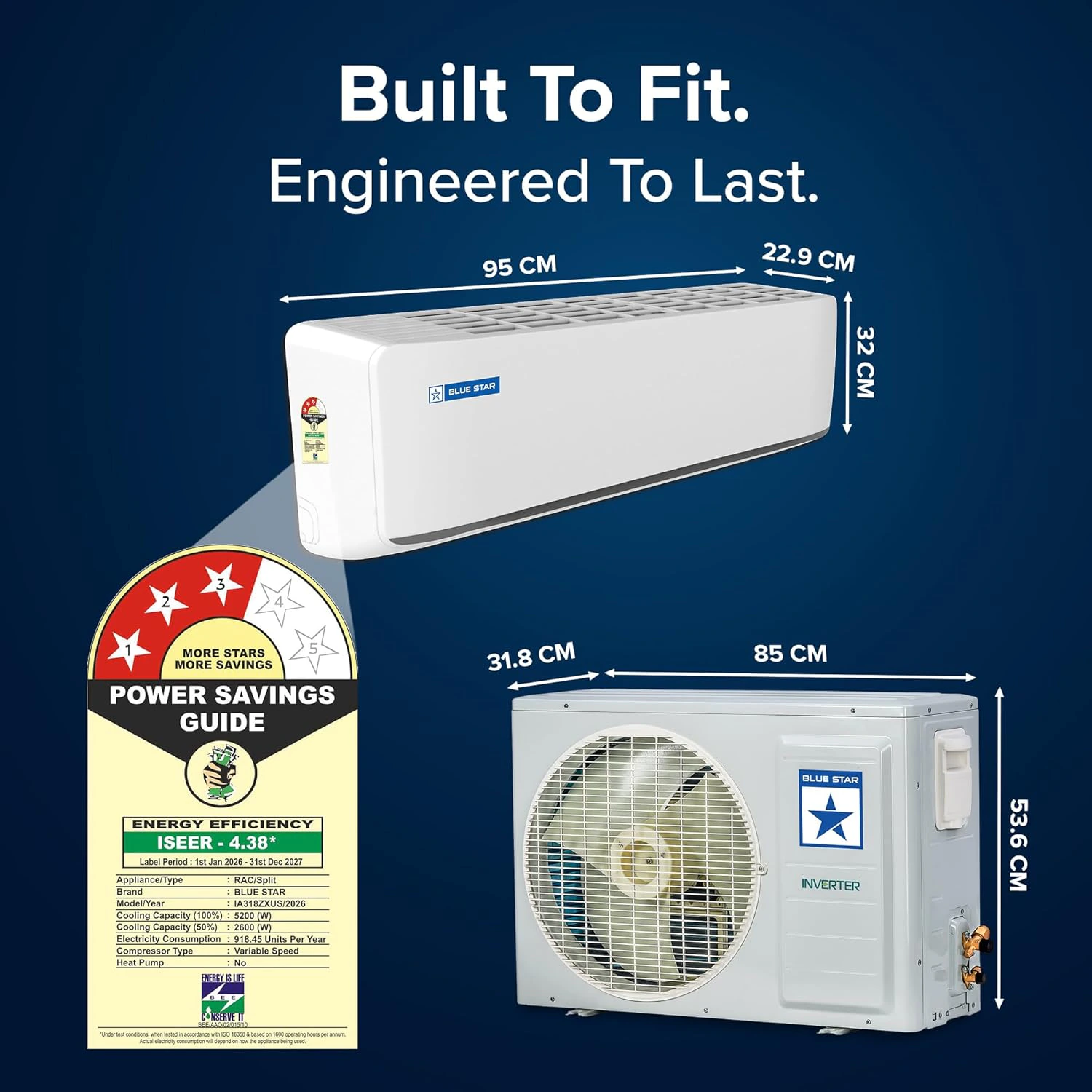 Blue Star 1.5 Ton 3 Star Inverter Split AC view 2