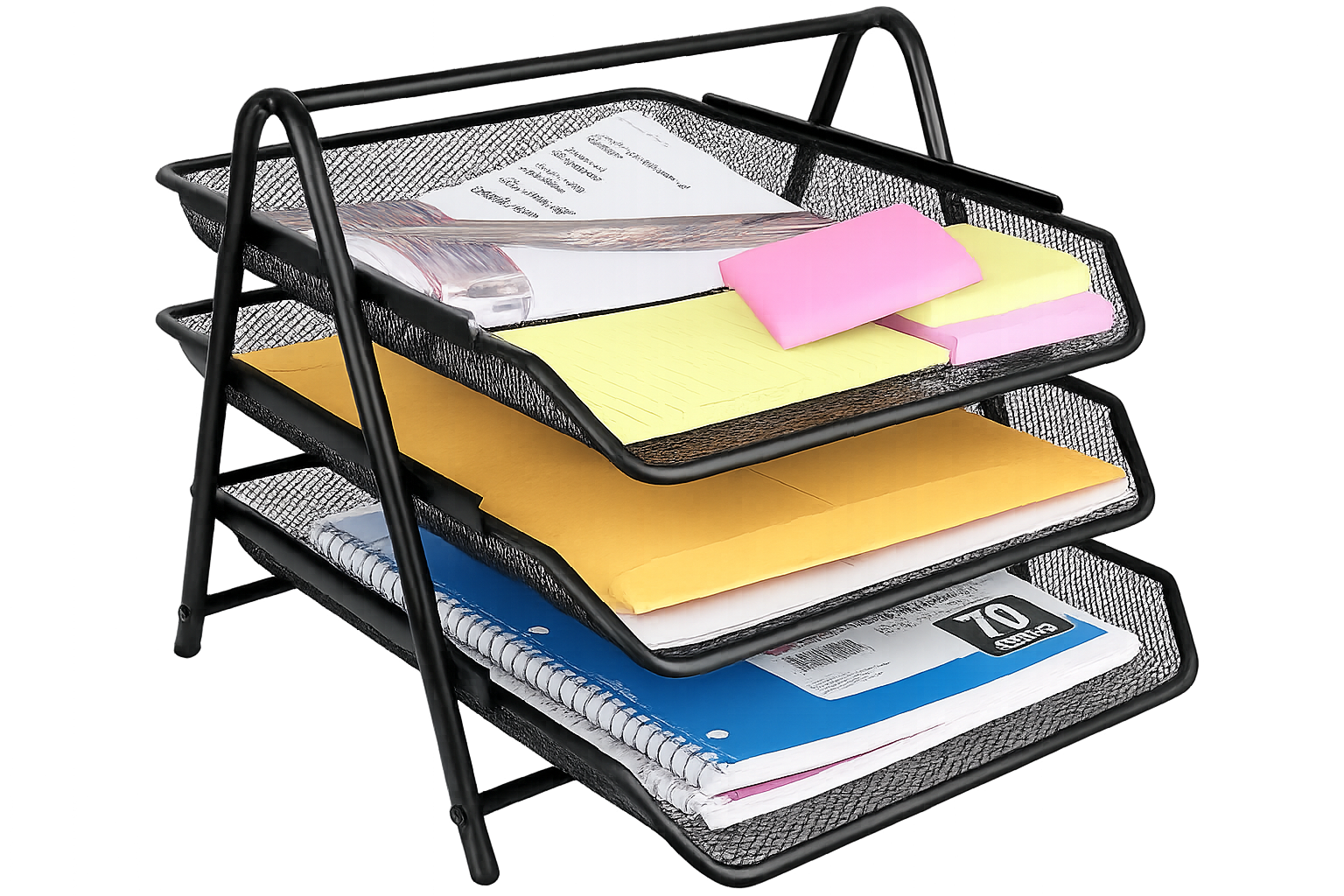 3 Tier Document, File, Paper, Letter, Office, Desktop Tray Organizer 3 Desk File Tray