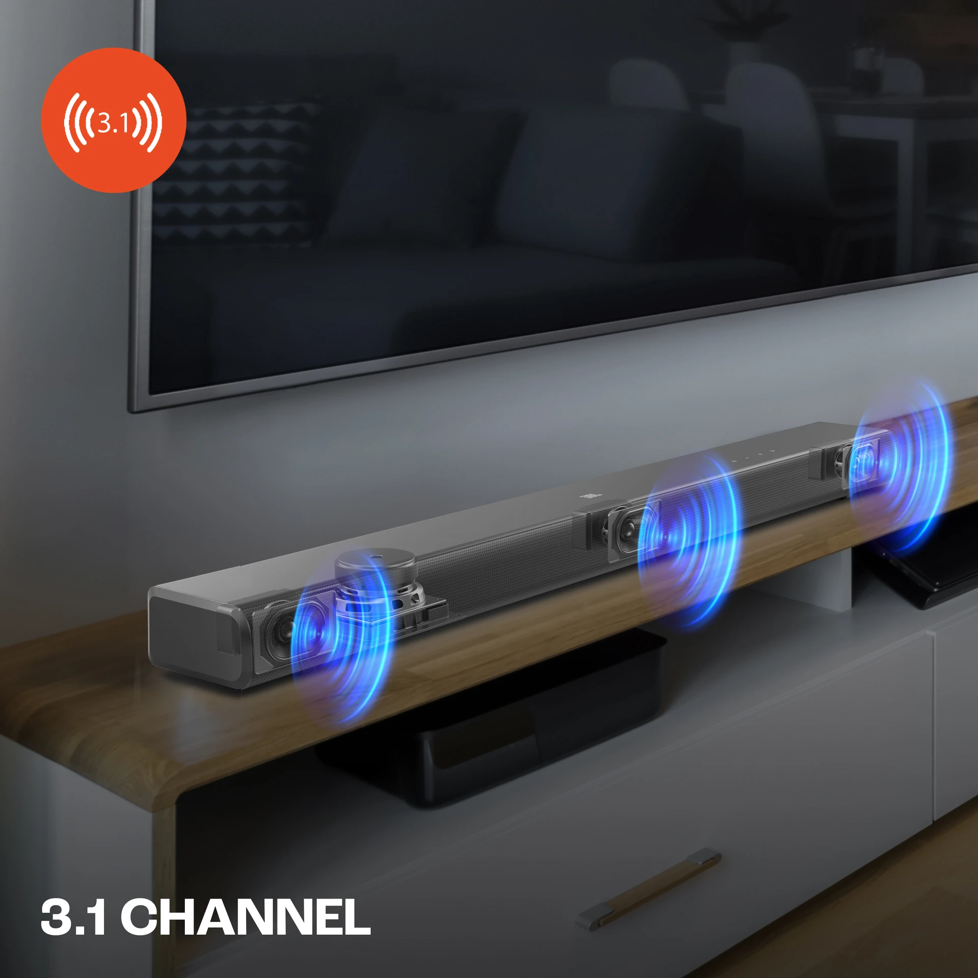 JBL SB510, Dolby Audio with Built-in Subwoofer,HDMI eARC,Bluetooth Connectivity 200 W Bluetooth Soundbar (Black, 3.1 Channel) view 5