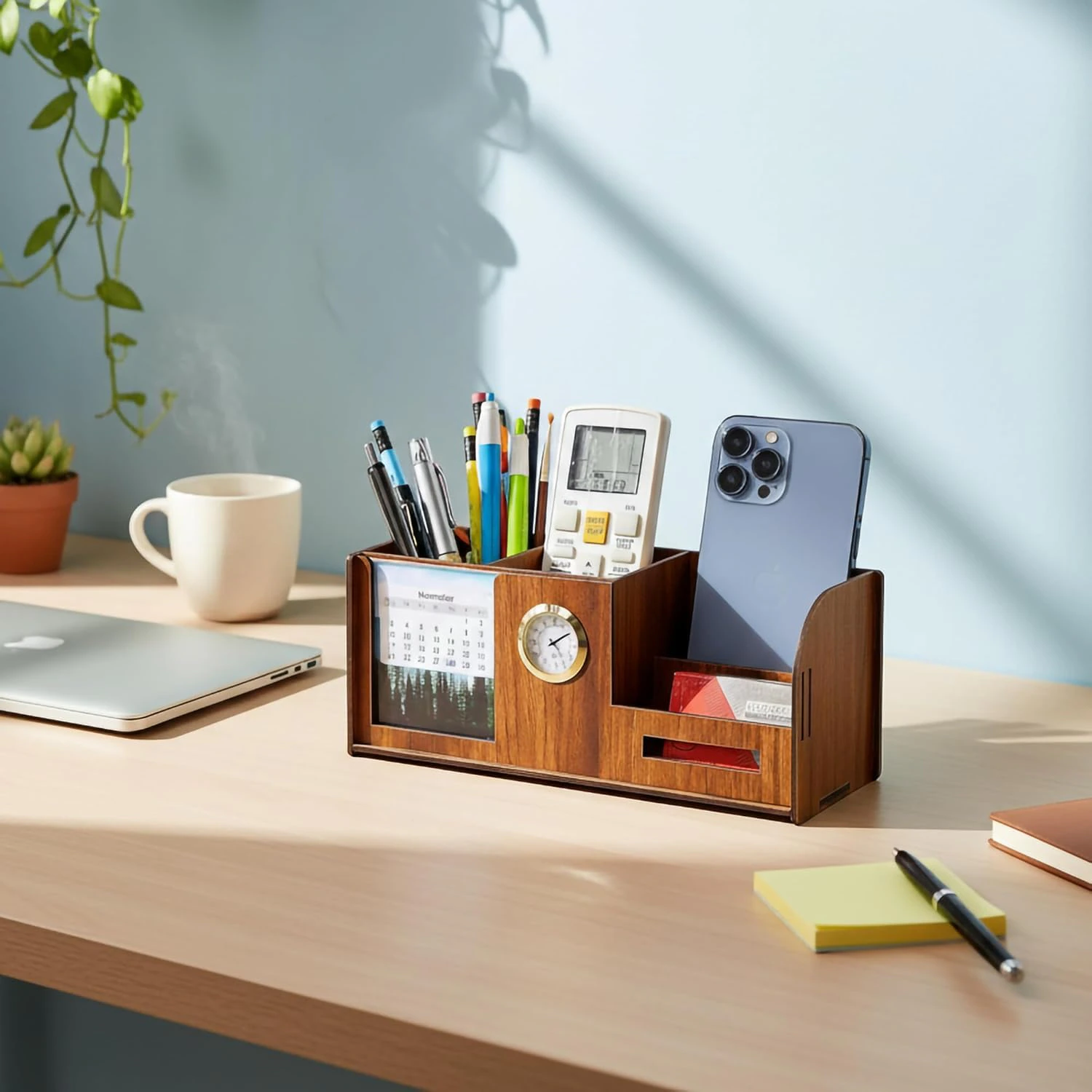 Deskart Premium Pen Holder Stand with Clock, Two Years Calendar view 2