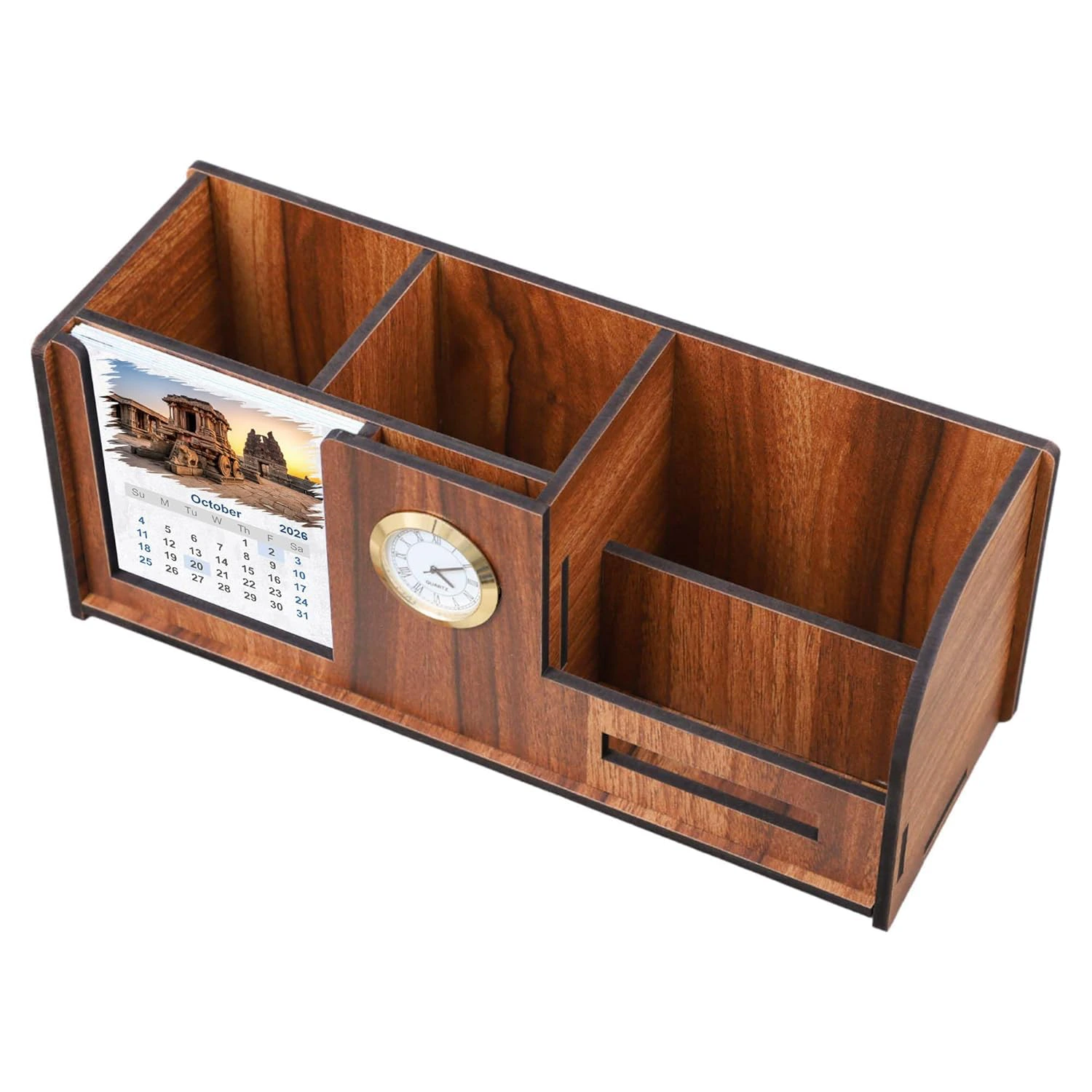 Deskart Premium Pen Holder Stand with Clock, Two Years Calendar view 3