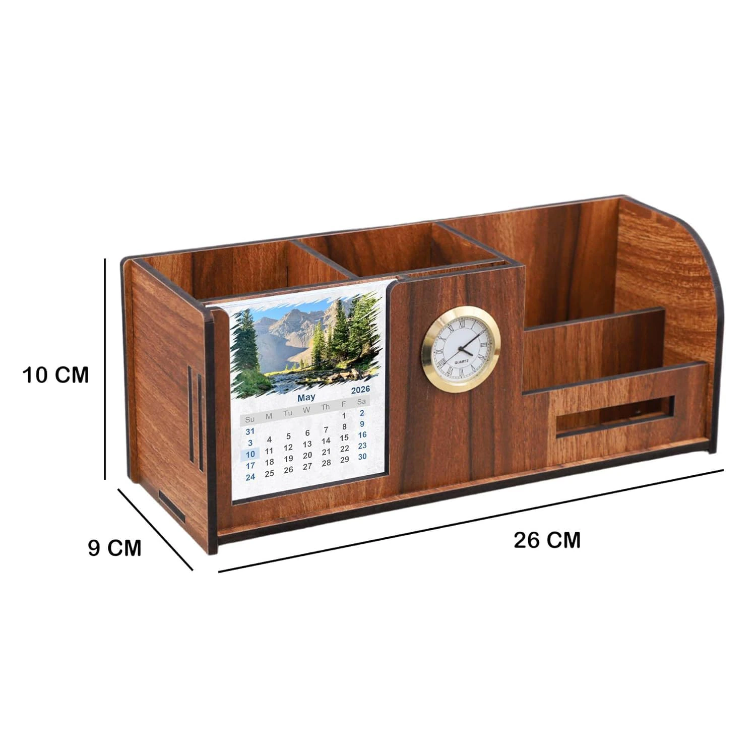 Deskart Premium Pen Holder Stand with Clock, Two Years Calendar view 4