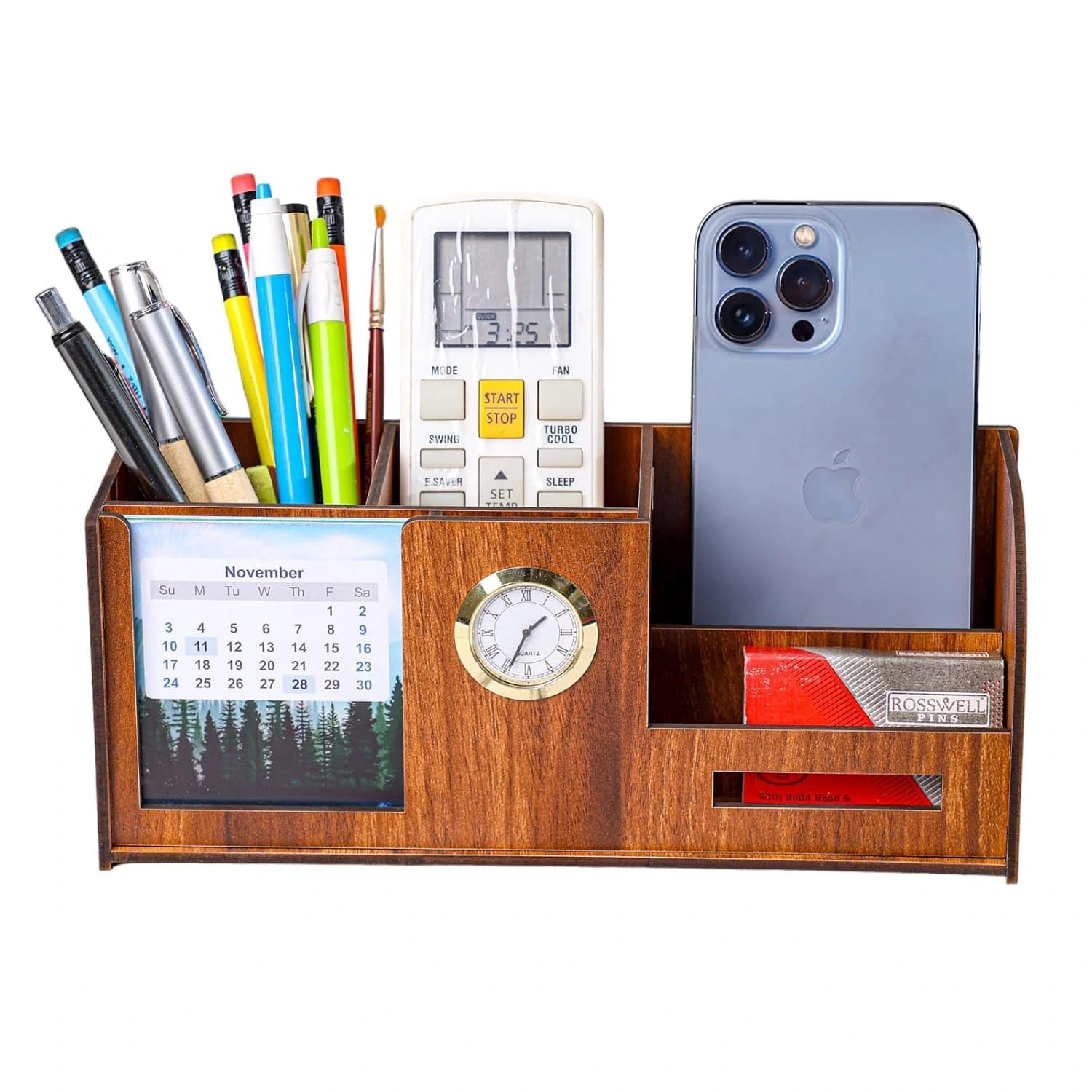 Deskart Premium Pen Holder Stand with Clock, Two Years Calendar view 6
