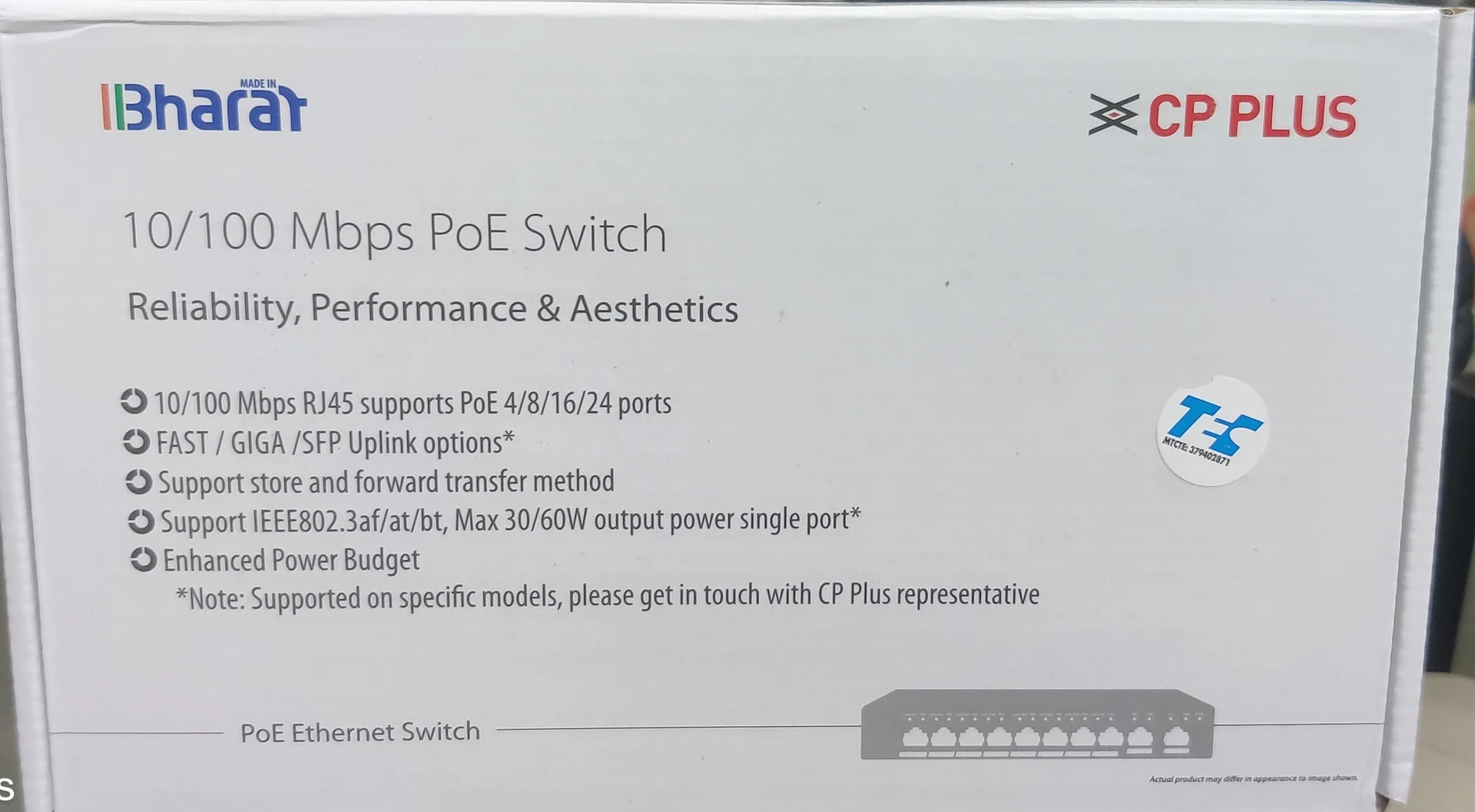 CP PLUS POE SWITCH 8PORT (CP-ANW-HPU8H2-N12) Security Camera (8 Channel) view 3