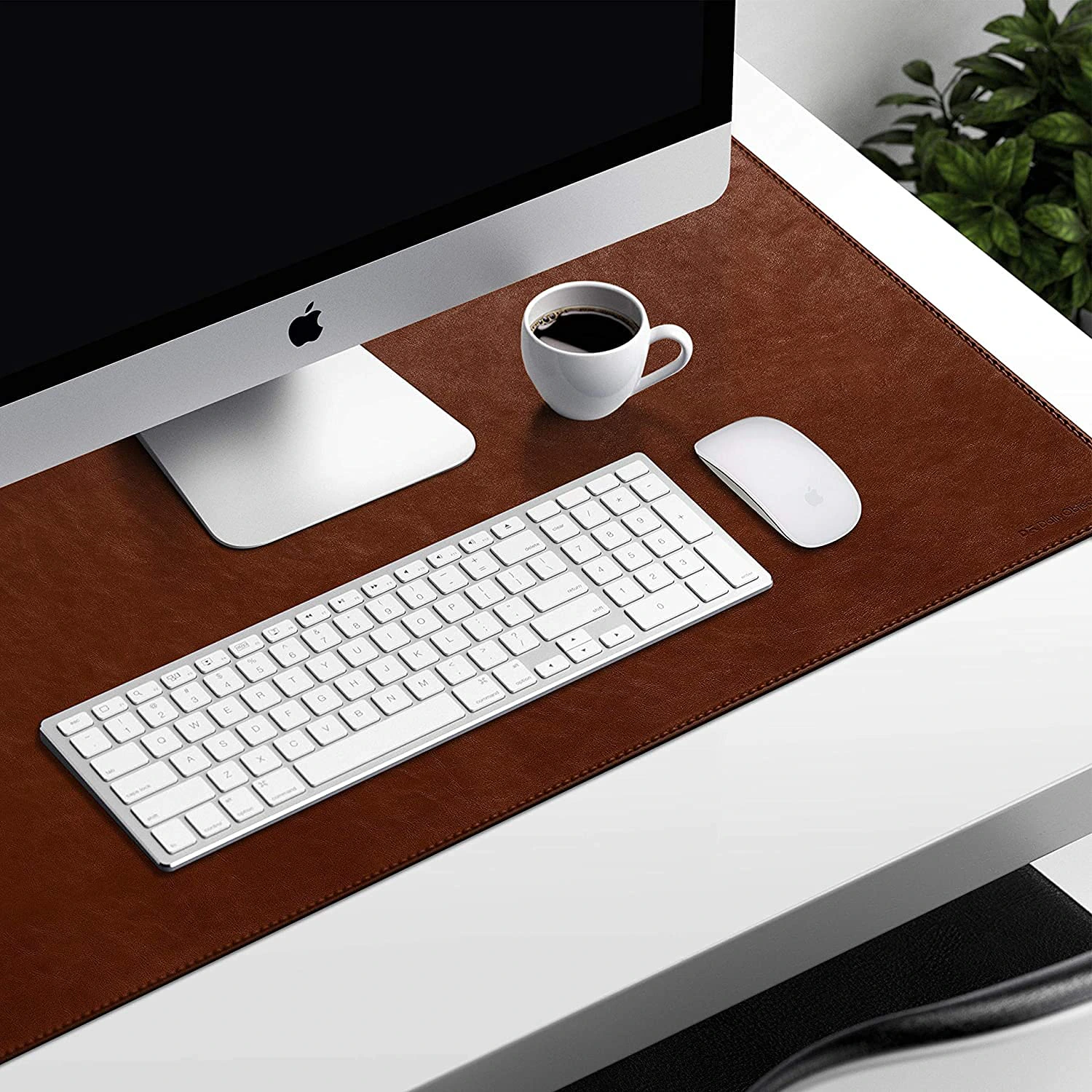 DailyObjects Large Premium Vegan Leather Desk Mat|Anti-Skid|Anti-Slip|85*45cm|Reversible Desk spread Turf Desk/Laptop Mat for Work from Home/Office/Gaming view 2