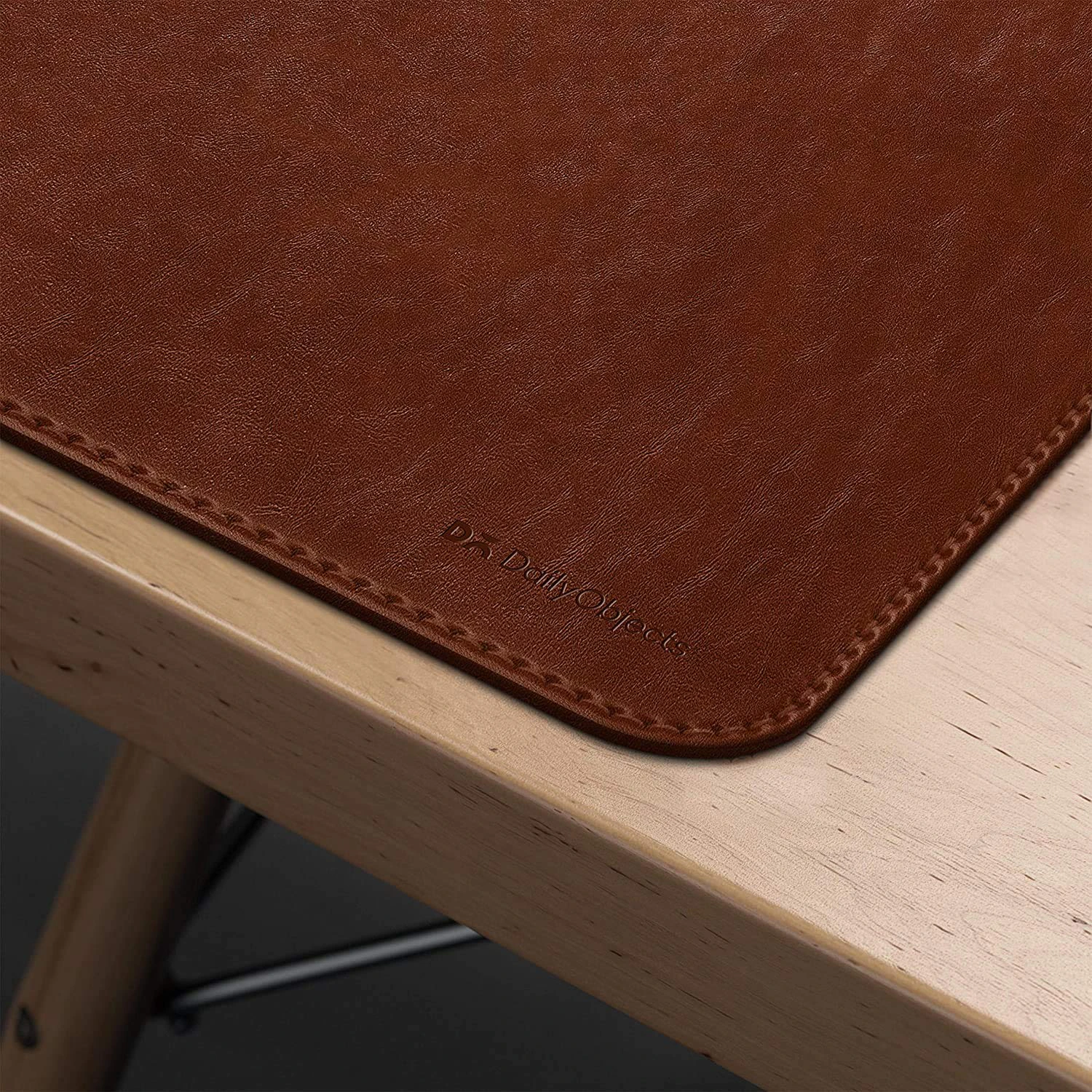 DailyObjects Large Premium Vegan Leather Desk Mat|Anti-Skid|Anti-Slip|85*45cm|Reversible Desk spread Turf Desk/Laptop Mat for Work from Home/Office/Gaming view 3
