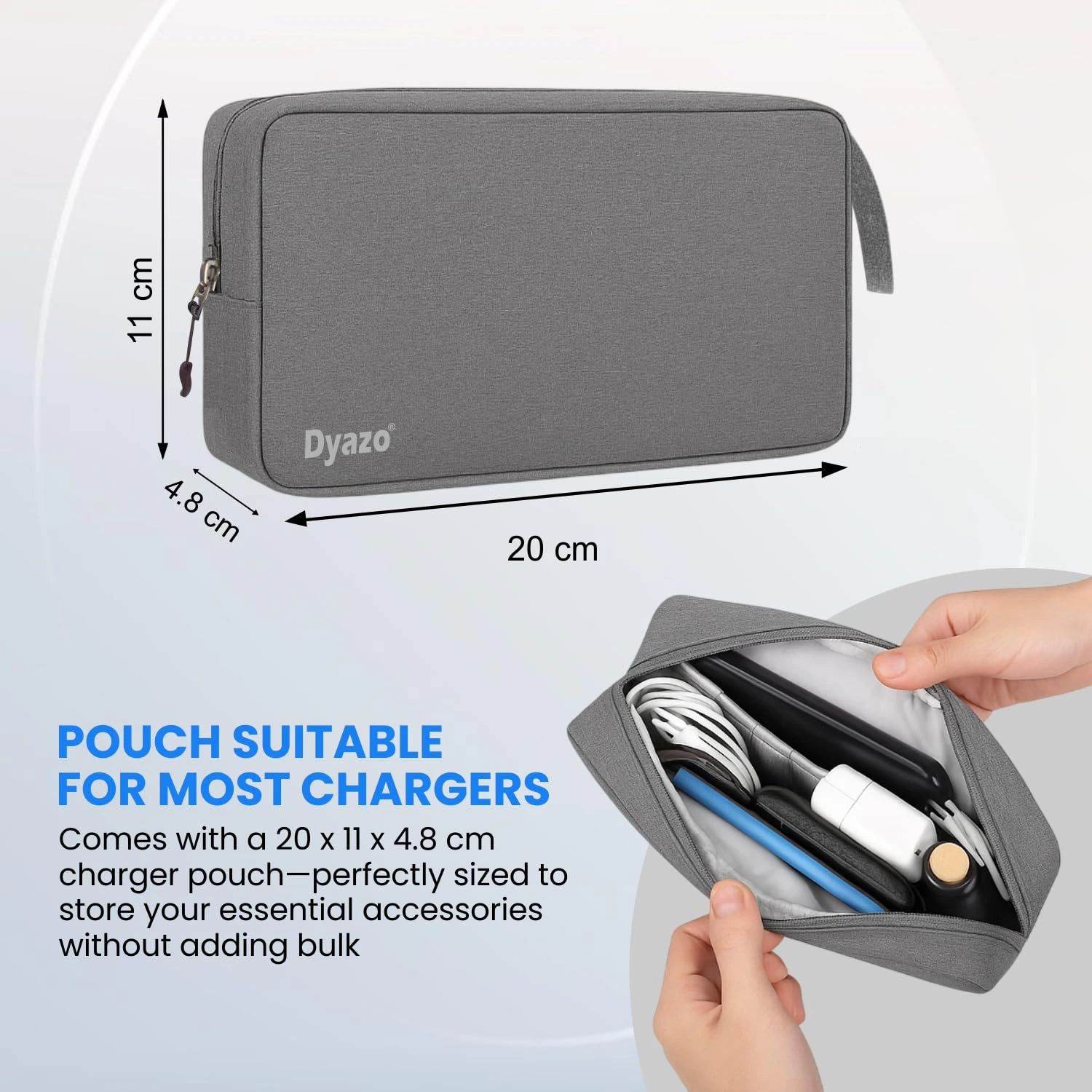 Dyazo 15.6 Inch Laptop Sleeve with Charger Pouch | view 5