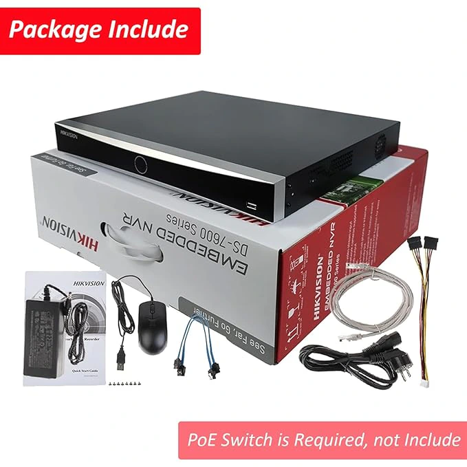  HIKVISION 16 Channel 8MP 4K NVR [DS-7616NXI-K1] for IP Network CCTV Cameras Black view 2